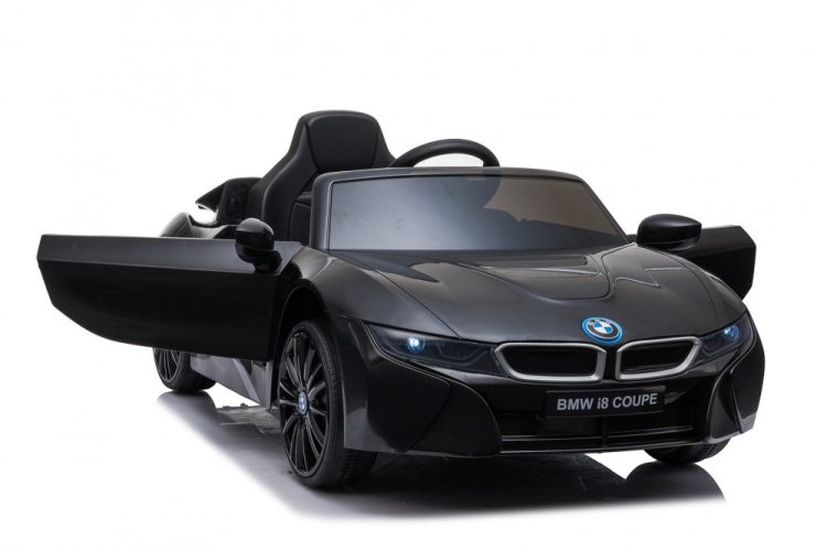 Coche eléctrico para niños BMW i8 Coupé negro/negro