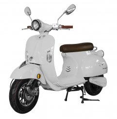 Electro scooter RACCEWAY® CENTURY E-RETRO, white-glossy