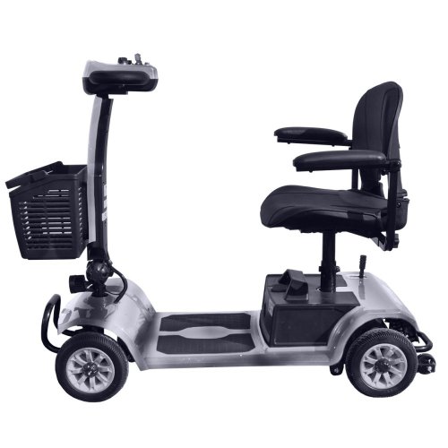 Electric four-wheeled cart RACCEWAY® SPLIT, silver