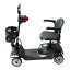 Electric four-wheeled cart RACCEWAY® SOLID, black