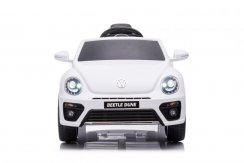 Coche eléctrico infantil Volkswagen Beetle blanco/blanco