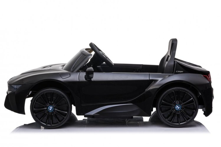 Coche eléctrico para niños BMW i8 Coupé negro/negro