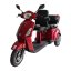 Električni tricikl RACCEWAY® VIA LUX DUO, crveni