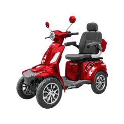 Elektrický čtyřkolový vozík RACCEWAY® STRADA LUX, červený