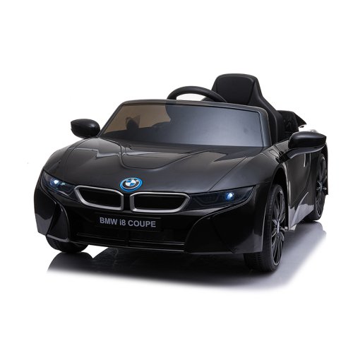Coche eléctrico para niños BMW i8 Coupé negro/negro