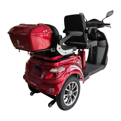 Električni tricikl RACCEWAY® VIA LUX DUO, crveni