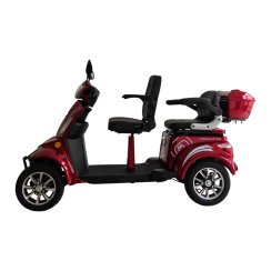 Scooter eléctrico de cuatro ruedas RACCEWAY® STRADA LUX DUO, rojo