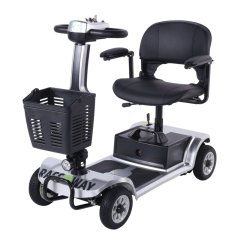 Elektrický čtyřkolový vozík RACCEWAY® SPLIT, stříbrný