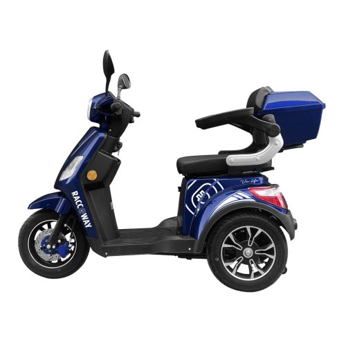 Elektrický trojkolesový vozík RACCEWAY® VIA LITE, modrý