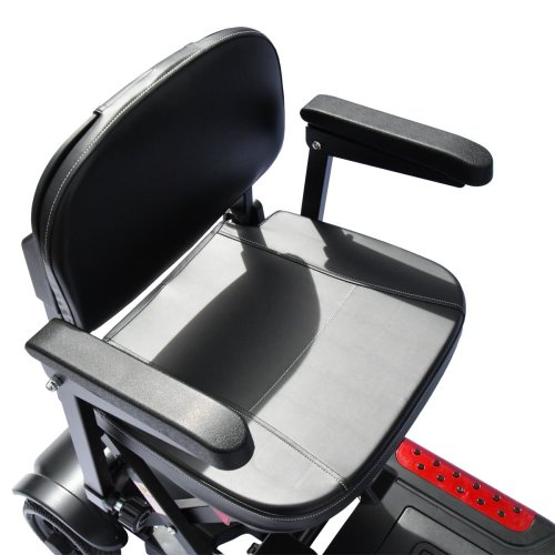 Electric four-wheeled cart RACCEWAY® FOLD, burgundy