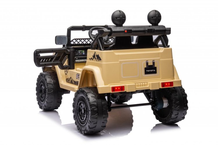 Children's electric car Toyota FJ Cruiser brown yellow/khaki
