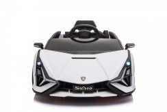 Coche eléctrico infantil Lamborghini Sian blanco