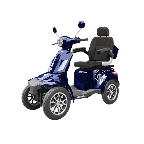 Elektrický štvorkolesový vozík RACCEWAY® STRADA LUX, modrý