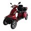Električni skuter na četiri kotača RACCEWAY® STRADA LUX DUO, crveni