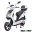 Electro scooter RACCEWAY® E-FICHTL®, white-glossy with 12Ah battery