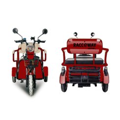 Electric two-seater wheelchair RACCEWAY® E-BUS, red