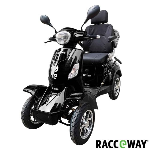 Electric four-wheeled cart RACCEWAY STRADA ELECTRIC SCOOTER, black gloss