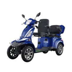 Elektrický štvorkolesový vozík RACCEWAY® STRADA LUX DUO, modrý