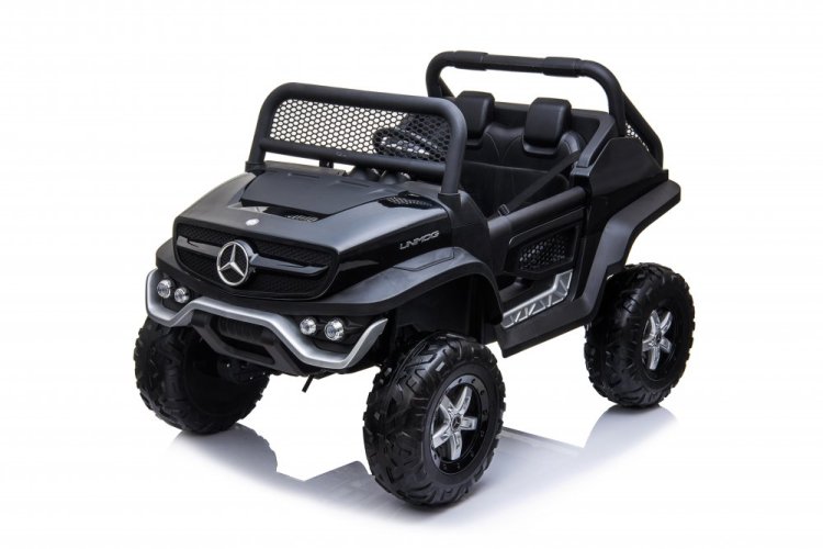 Coche eléctrico para niños Mercedes Benz Unimog Truck - negro
