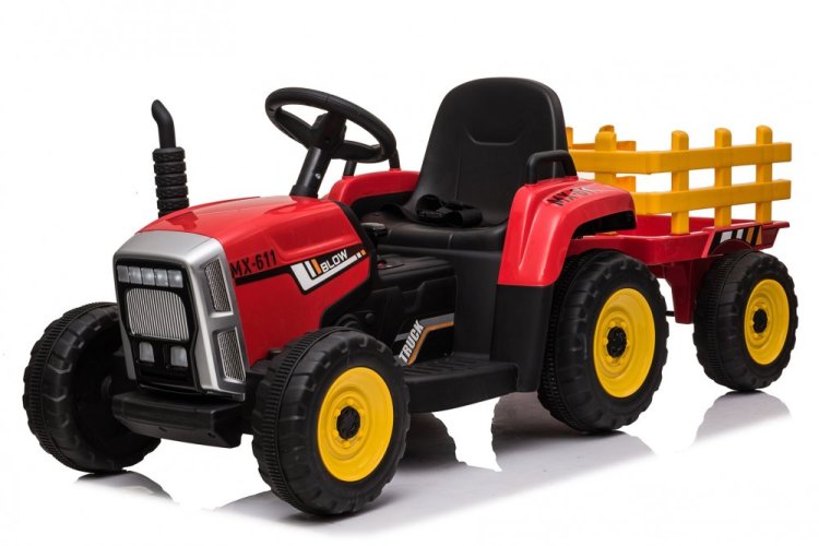 Coche eléctrico para niños Tractor Lite - rojo