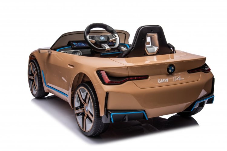 Coche eléctrico infantil BMW i4 amarillo