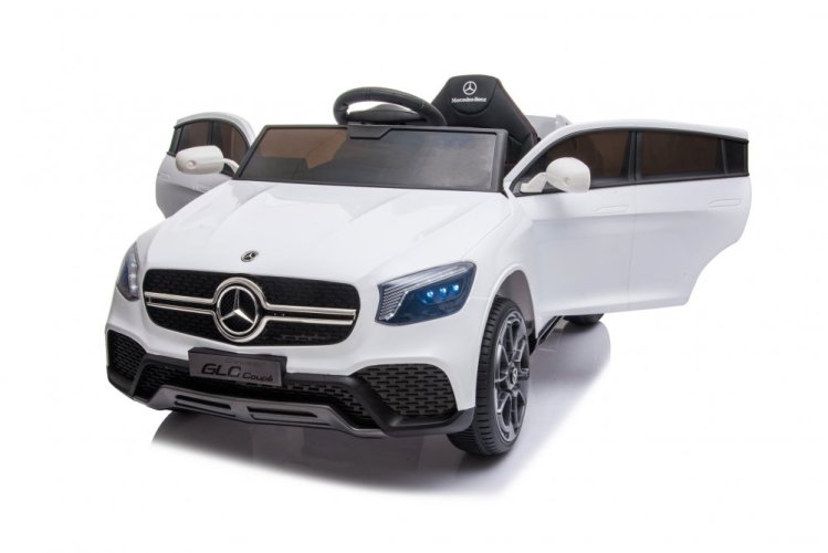 Coche eléctrico para niños Mercedes GLC coupé blanco/blanco