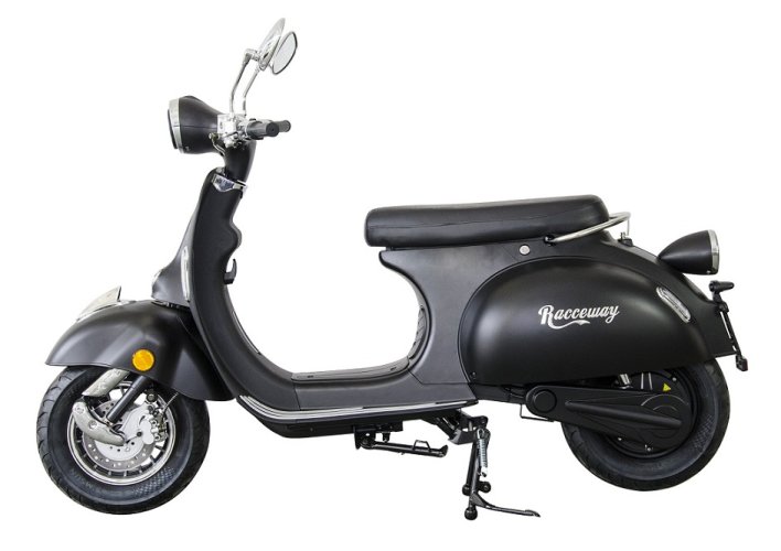 Elektroskúter RACCEWAY® CENTÚRY E-RETRO, čierny