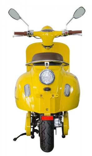Electro scooter RACCEWAY® CENTURY E-RETRO, yellow-glossy