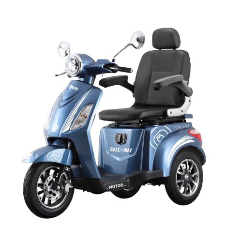 Elektrický trojkolesový vozík RACCEWAY® VIA LUX, modrý
