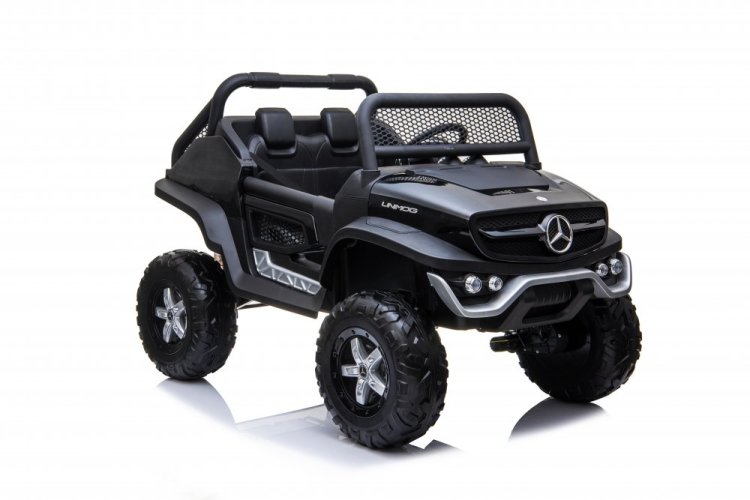 Coche eléctrico para niños Mercedes Benz Unimog Truck - negro