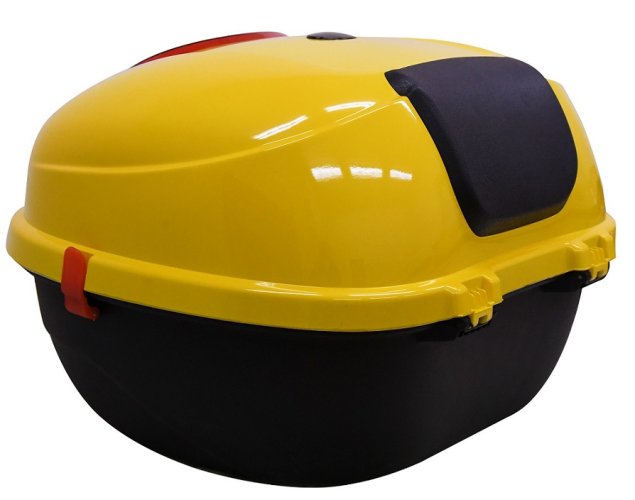 Stražnji kovčeg za električni skuter RACCEWAY® CENTURY, žuto-sjajni