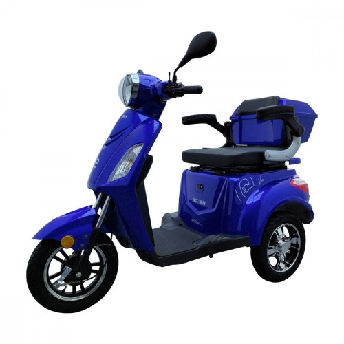 Electric three-wheel scooter RACCEWAY® VIA-MS09, blue-glossy