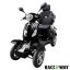 Carro eléctrico de cuatro ruedas RACCEWAY SCOOTER ELÉCTRICO STRADA, negro brillante