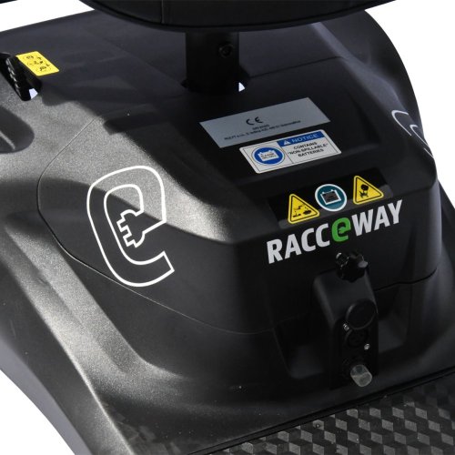 Electric four-wheeled cart RACCEWAY® SOLID, black
