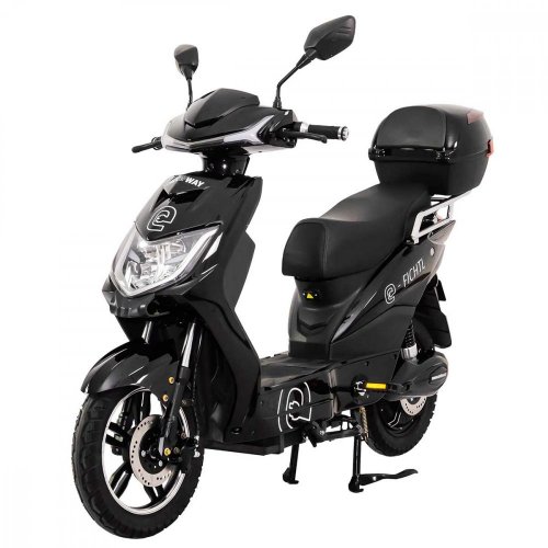 Electro scooter RACCEWAY® E-FICHTL®, black-glossy with 12Ah battery