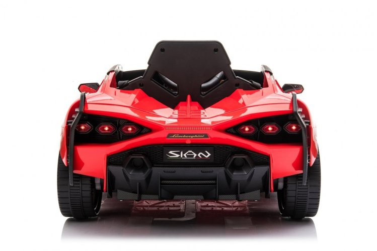 Coche eléctrico infantil Lamborghini Sian rojo/rojo