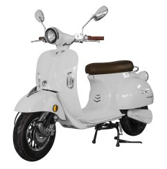 Elektroskútr RACCEWAY® CENTURY E-RETRO, bílý-lesklý