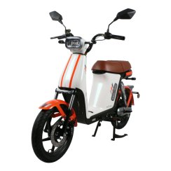Electric scooter RACCEWAY® E-BABETA® II, white-orange