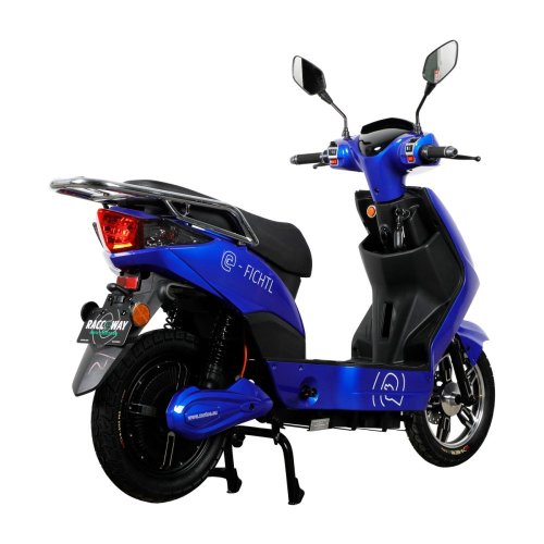 Electric scooter RACCEWAY® E-FICHTL®, glossy blue with 20Ah battery