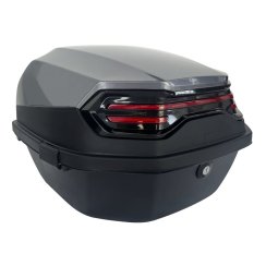 Rear trunk for RACCEWAY® RC45 electric scooter, grey-orange