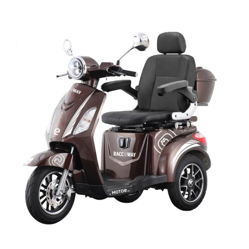 Elektrický trojkolesový vozík RACCEWAY® VIA LUX, coffee