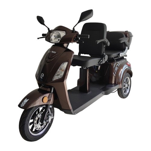 Električni tricikl RACCEWAY® VIA LUX DUO, coffee