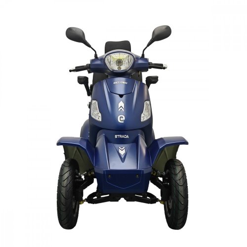 Electric four-wheel scooter RACCEWAY® STRADA, blue-glossy