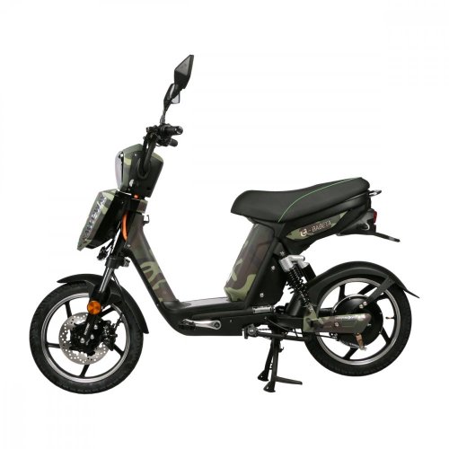 Electro scooter RACCEWAY® E-BABETA®, camuflaje verde, sin batería