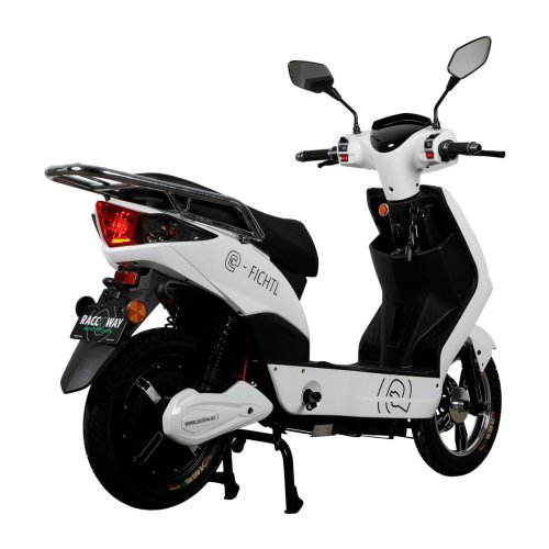 Electro scooter RACCEWAY® E-FICHTL®, white-glossy with 20Ah battery