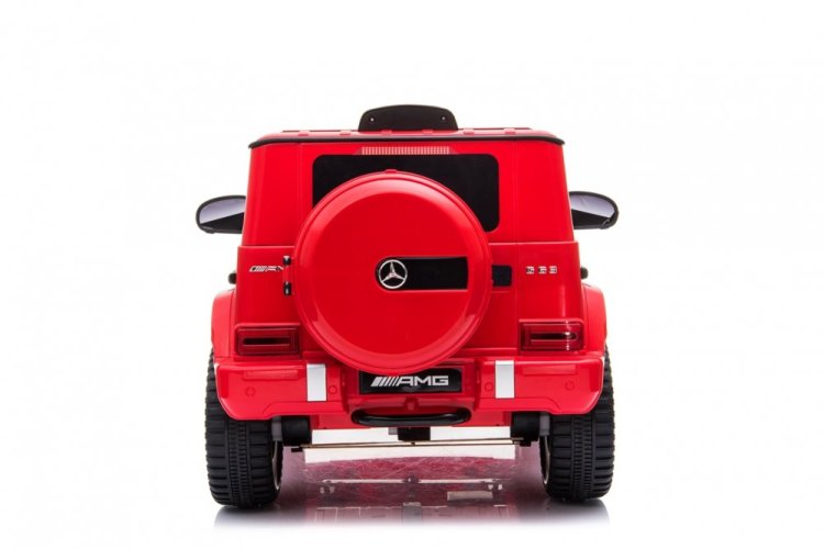 Coche eléctrico infantil Mercedes G63 AMG rojo/rojo