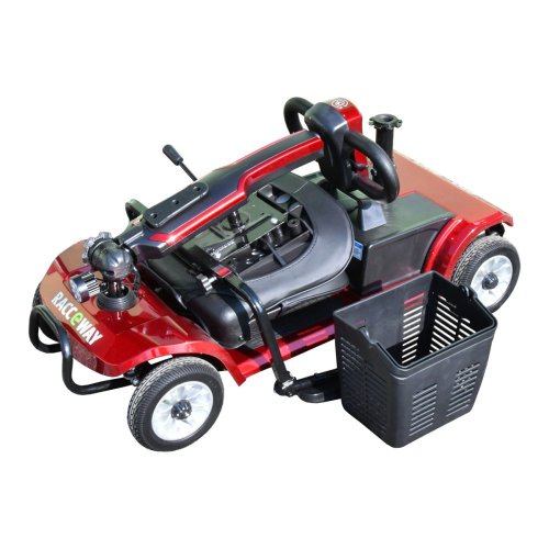 Electric four-wheeled cart RACCEWAY® SPLIT, white