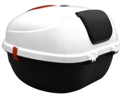 Stražnji kovčeg za električni skuter RACCEWAY® CENTURY, bijeli-sjajni