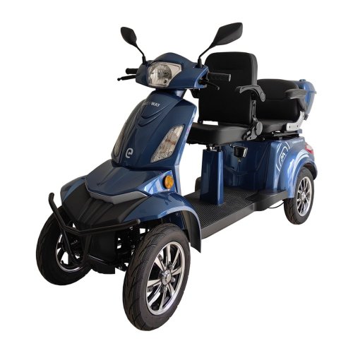 Elektrický štvorkolesový vozík RACCEWAY® STRADA LUX DUO, modrý