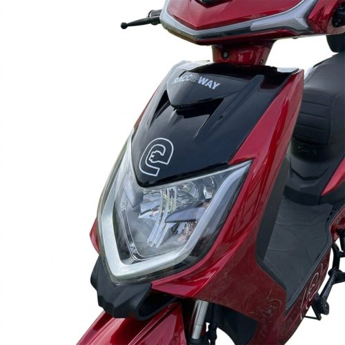 Elektroskúter RACCEWAY® E-FICHTL®, červený-lesklý, bez batérie - Batéria 48V: Bez batérie – zodpovedajúcu batériu mám, Odporúčaná nabíjačka: MOTOE-NAB-LI-6 + 118,37 EUR